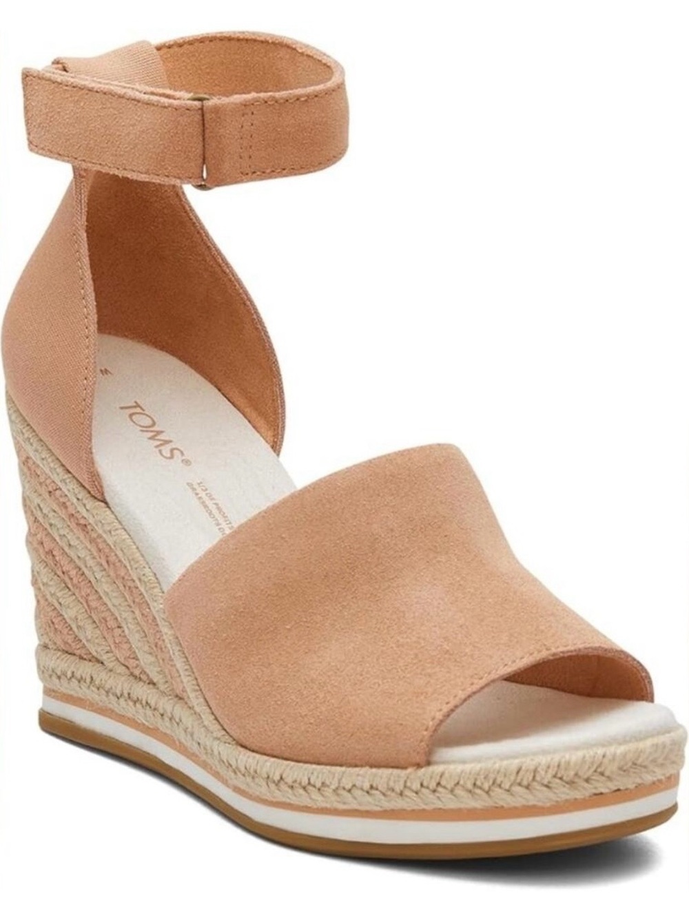 NWOT Toms ‘Marisol’ Espadrille Wedge Sandals in Toasty Tan / Orange Size 9